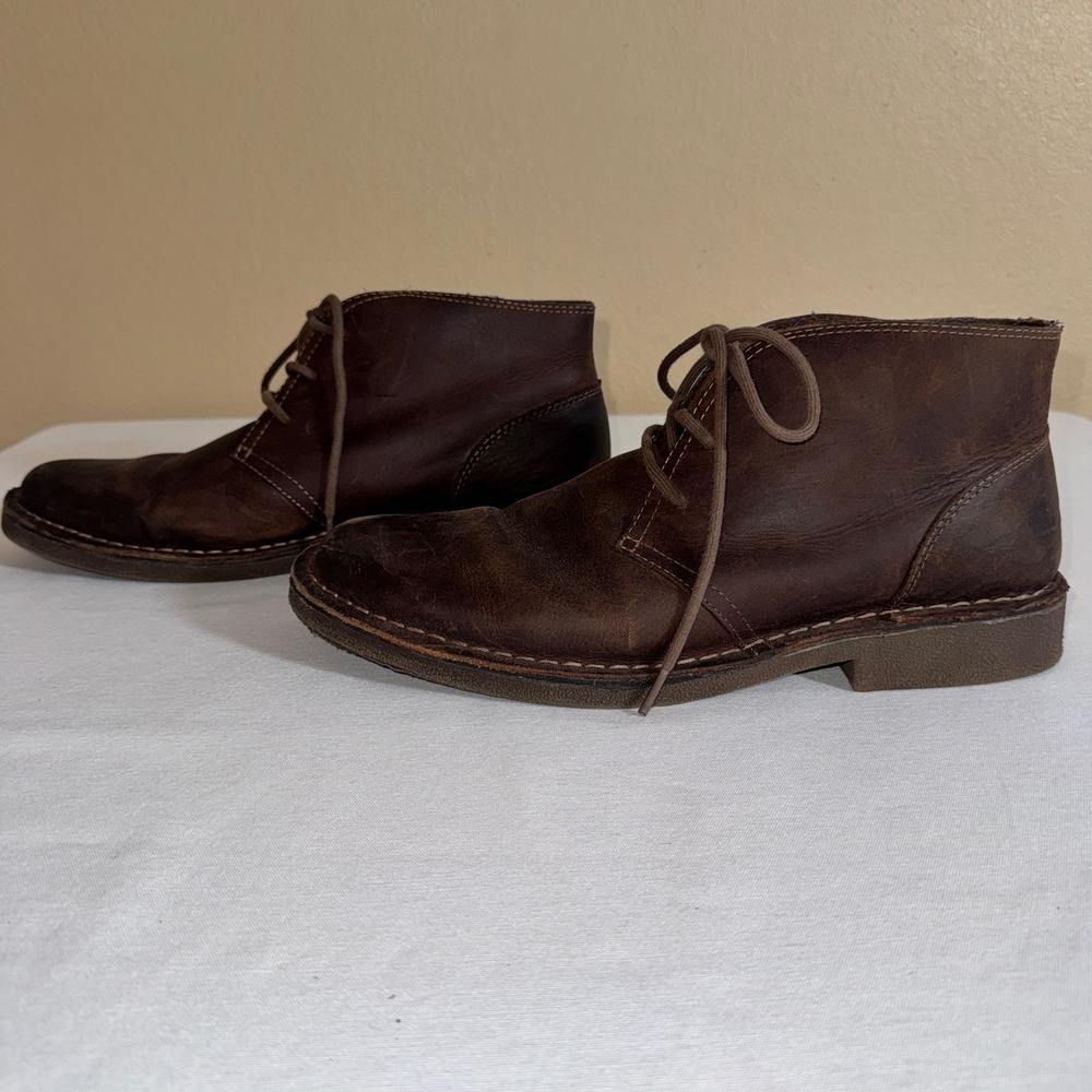 Dockers Mens Brown Leather Tussock Chukka Boots Desert Lace Up 90-28459 Size 13M - Picture 3 of 11